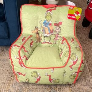 Kids Dr. Seuss Grinch Bean Chair - Light Green and Red